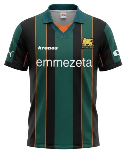 Camisa Venezia FC 1999/2000 - Retrô Masculina - Verde - Preta