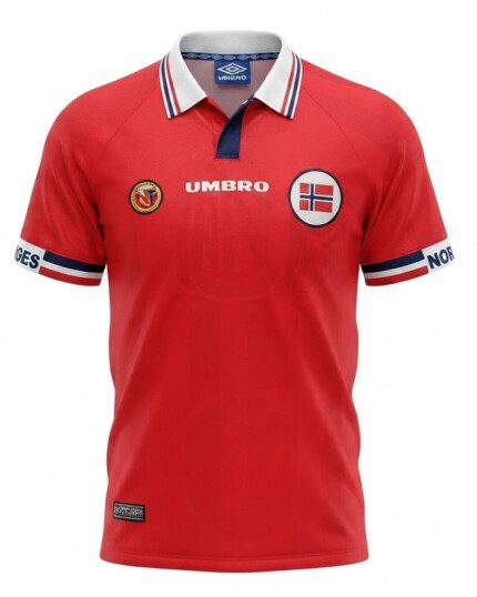 Camisa Noruega 1998- Retrô Masculina - Vermelha