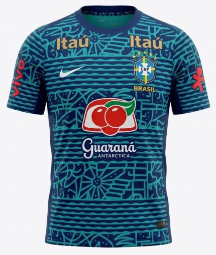 Camisa Brasil 2024/25 Treino - Torcedor Masculina - Azul - Verde
