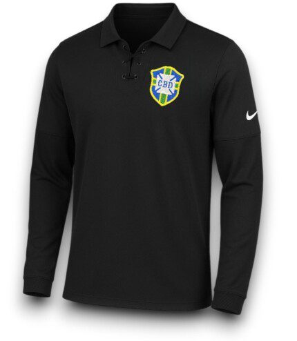 Camisa Brasil 2004 Manga Longa Goleiro - Retrô Masculina - Preta